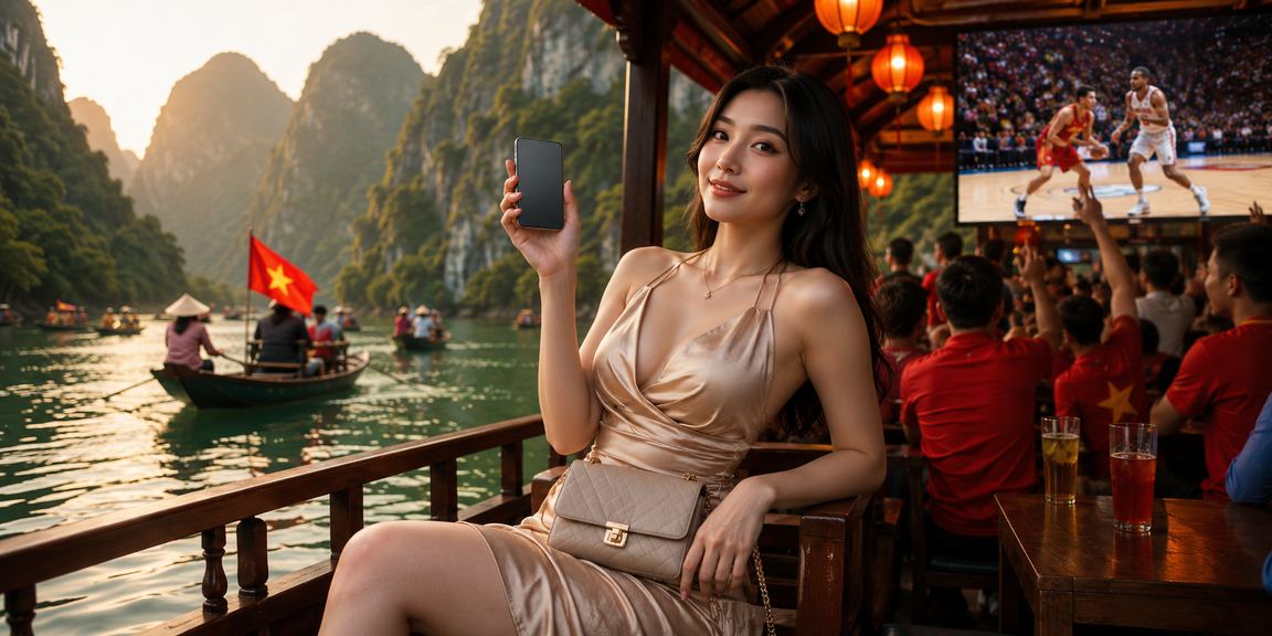 Người dùng Việt Nam xem cá cược bóng rổ trên điện thoại tại Ninh Bình